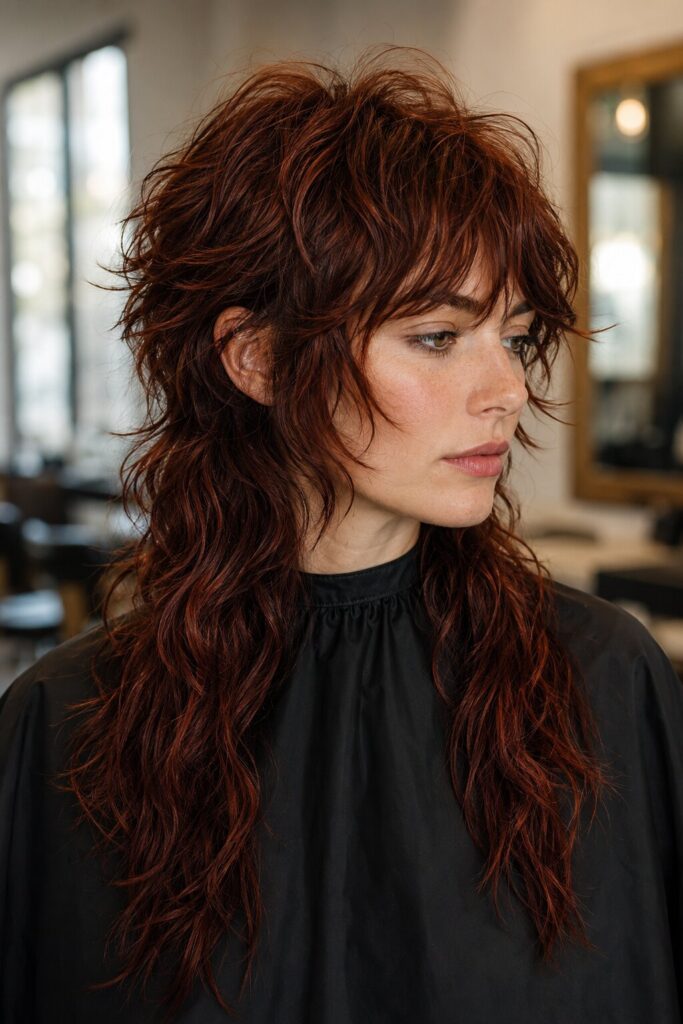 Long Textured Shag-Mullet Hybrid