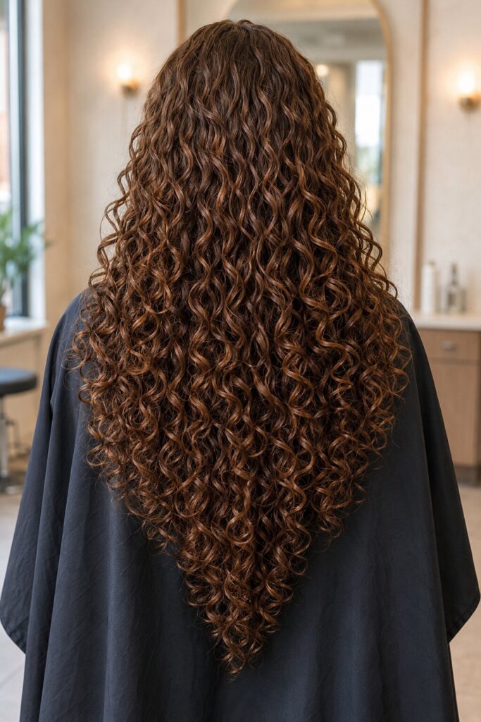 Long Ringlet Layered V-Cut