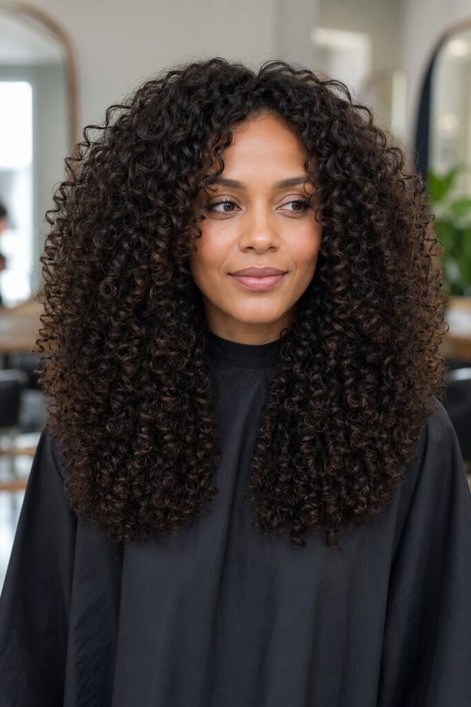 Rounded Curly Silhouette