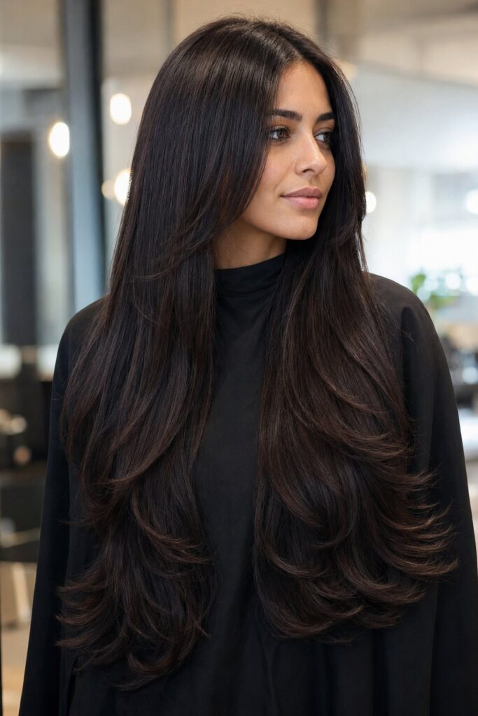 The Sleek Italian Long Layer Cut