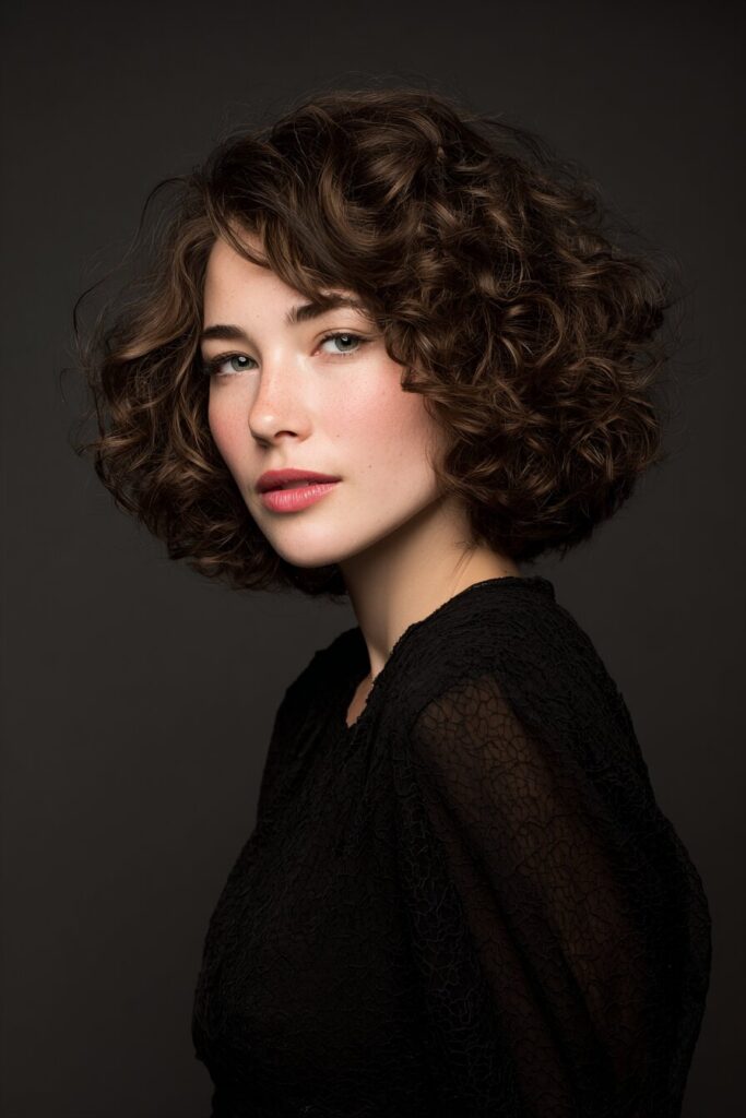 A-Line Curly Lob