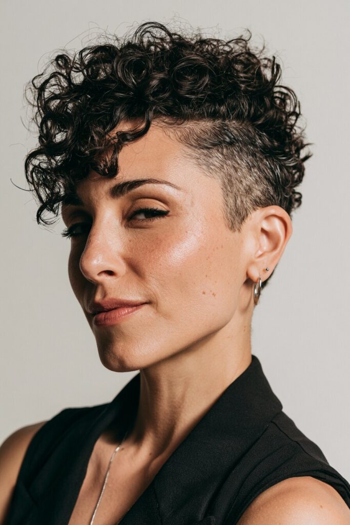 Undercut Curly Crop