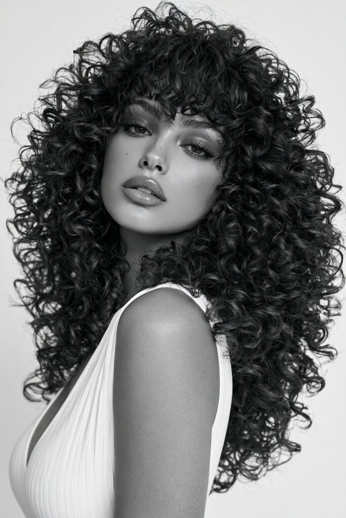 Cascading V-Cut Curls